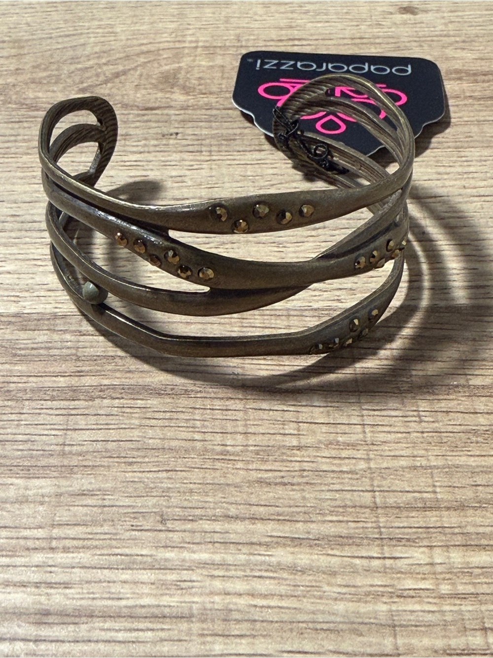 paparazzi Bronze-Tone Layered Open Cuff Bracelet